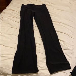 Black Lululemon flare yoga pants